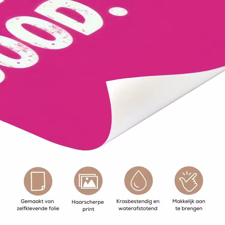 Deursticker - Focus on the good - Roze - Simple — 3