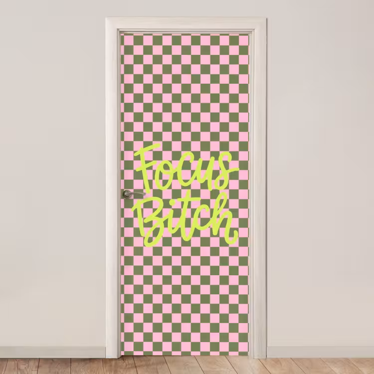 Deursticker - Focus - Vakken - Roze — 1
