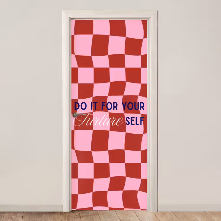 Deursticker - Furture - Geblokt - Rood — 1