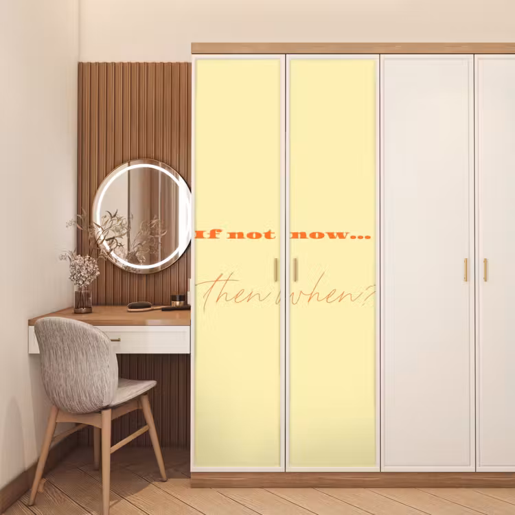 Deursticker - Geel - Oranje - if not now then when — 5