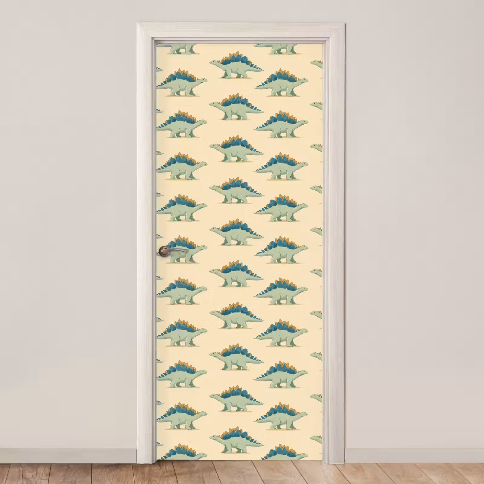 Deursticker - Dino - Patroon - Groen — 1