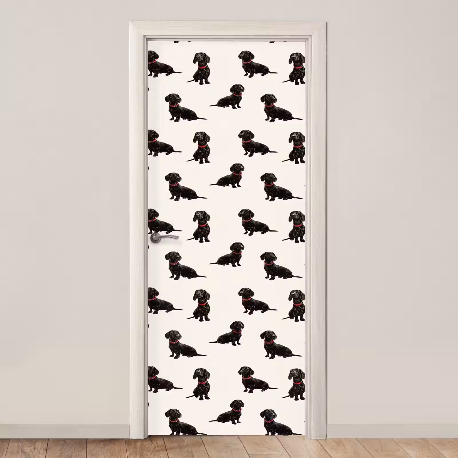 Deursticker - Hond - Patroon - Zwart — 1