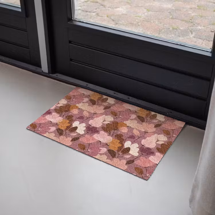 Deurmat - Bloem - Patroon - Roze — 2