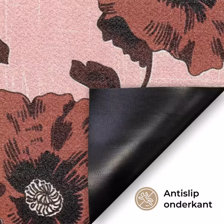 Deurmat - Bloemen - Retro - Rood — 6