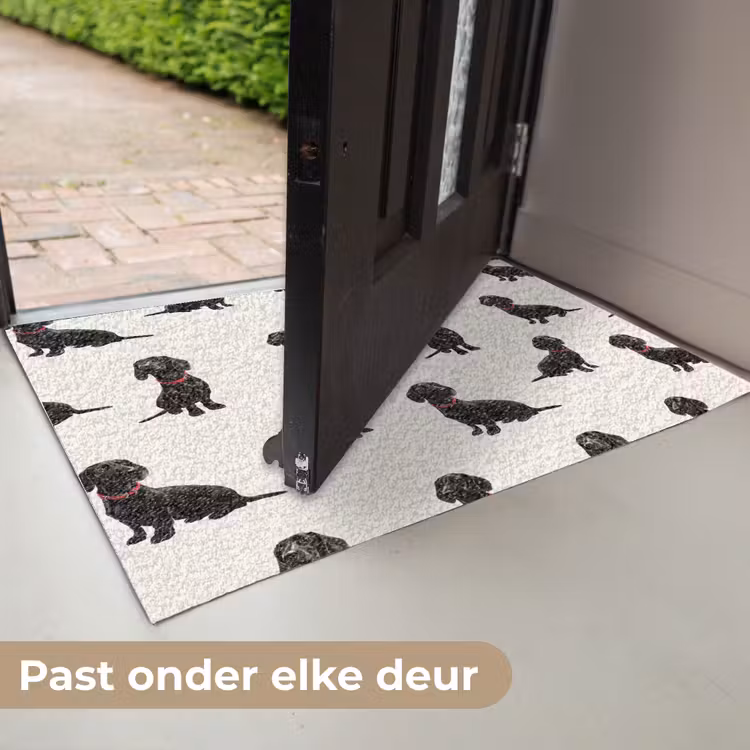 Deurmat - Hond - Patroon - Zwart — 7