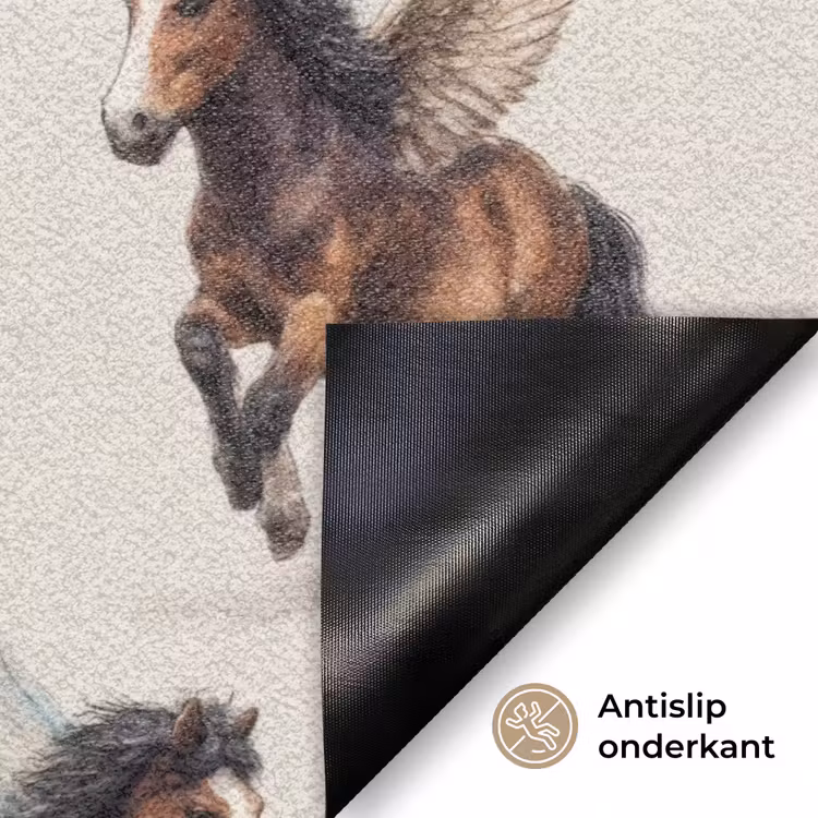 Deurmat - Paarden - Vleugels - Kleurrijk — 6