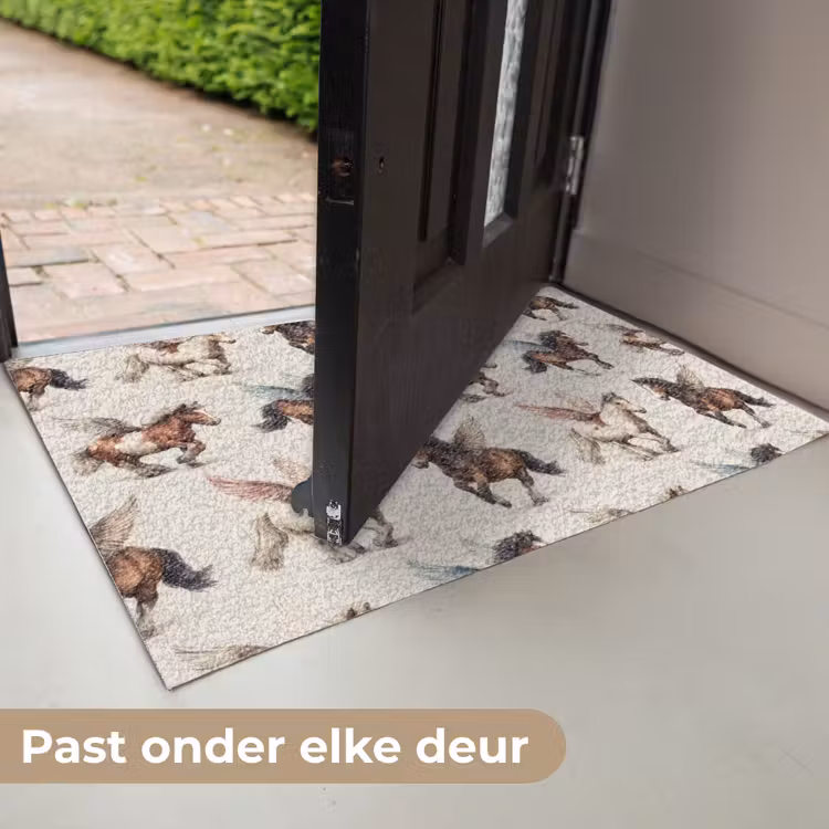 Deurmat - Paarden - Vleugels - Kleurrijk — 7