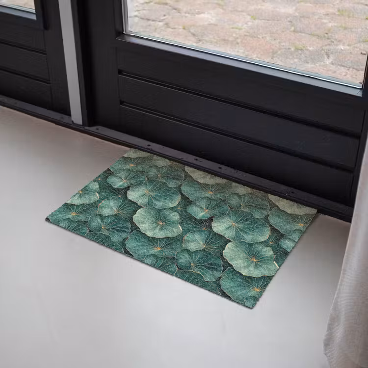 Deurmat - Patroon - Bladeren - Groen — 2