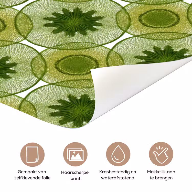 Deursticker - Cirkels - Patroon - Groen — 3
