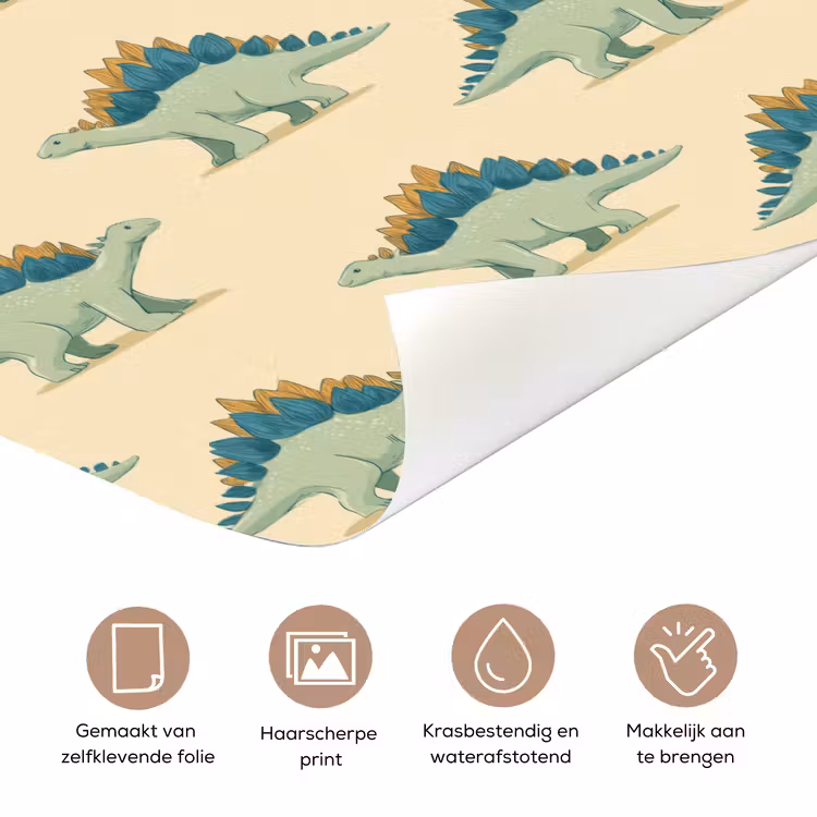 Deursticker - Dino - Patroon - Groen — 3