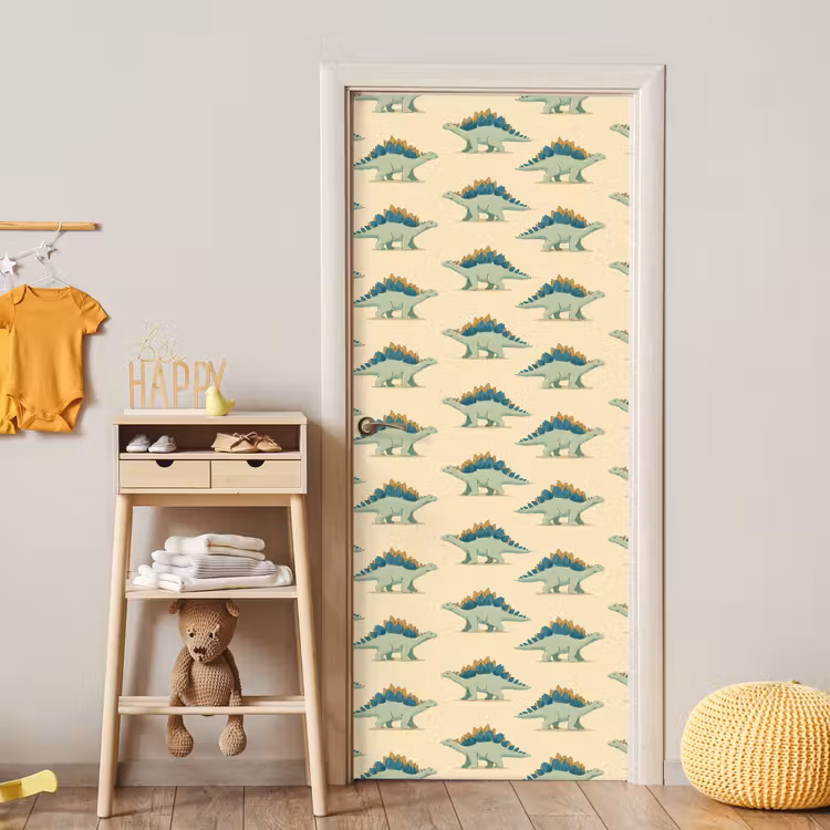 Deursticker - Dino - Patroon - Groen — 6