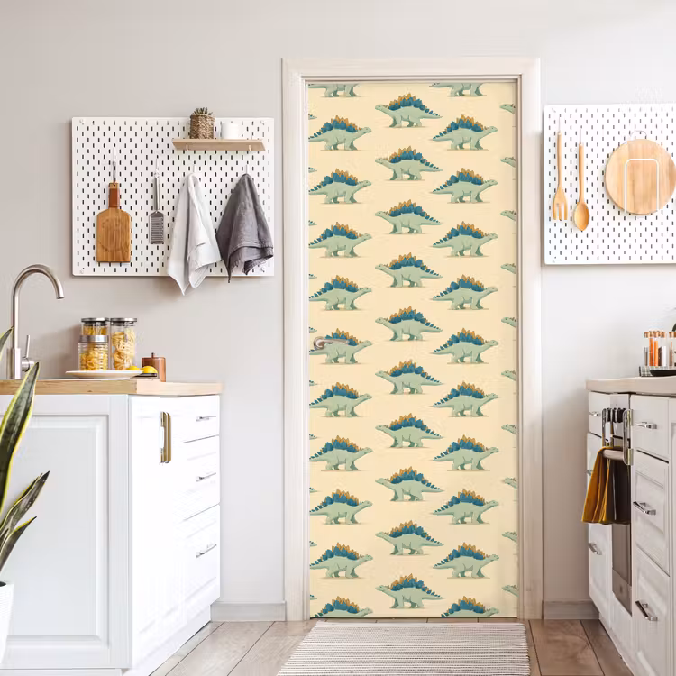 Deursticker - Dino - Patroon - Groen — 7