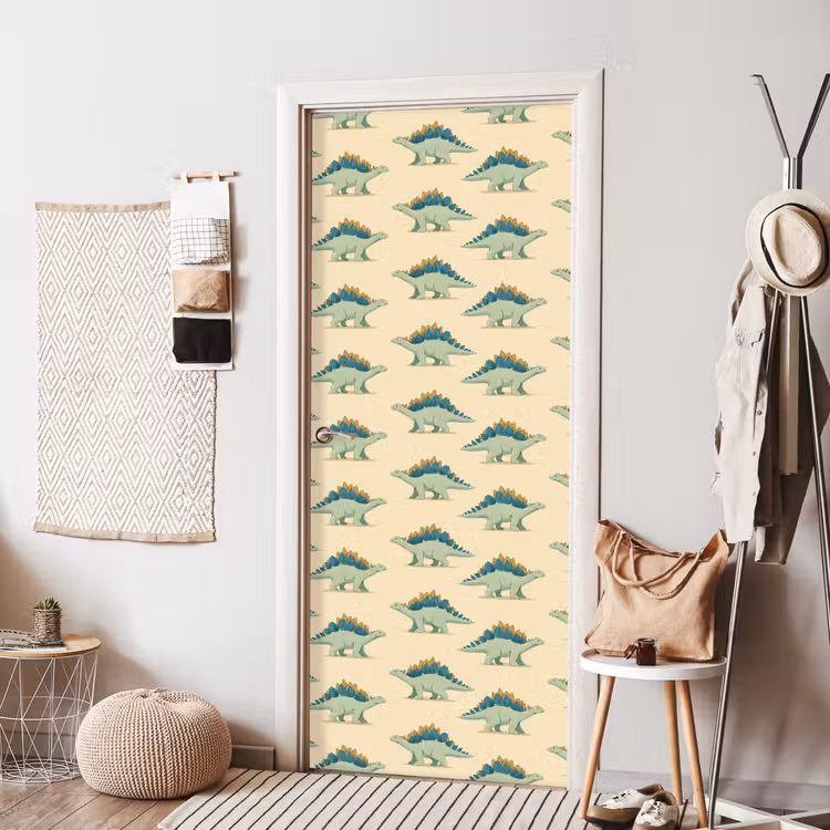 Deursticker - Dino - Patroon - Groen — 8