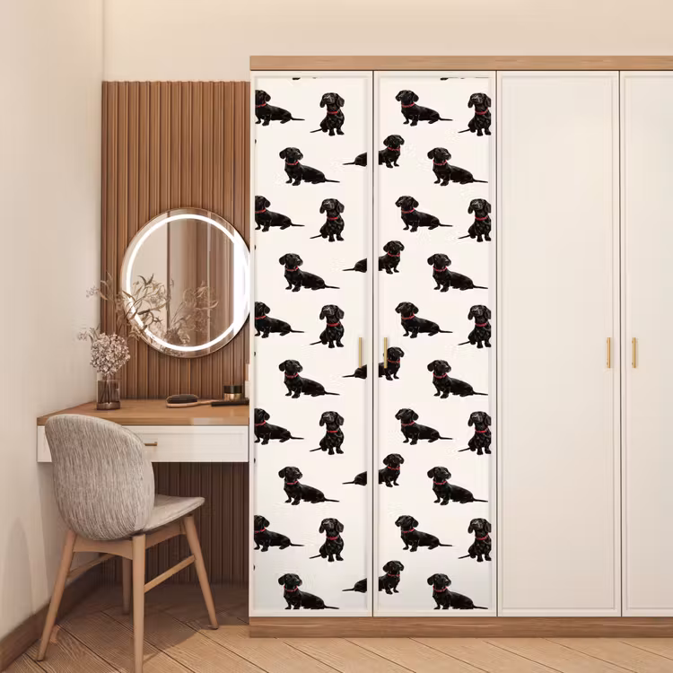 Deursticker - Hond - Patroon - Zwart — 5