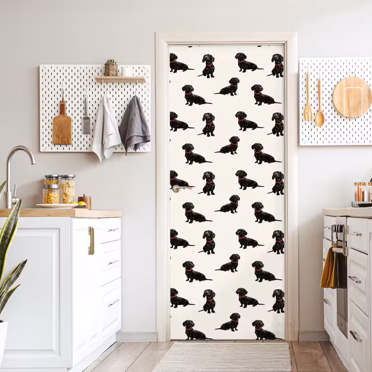 Deursticker - Hond - Patroon - Zwart — 7