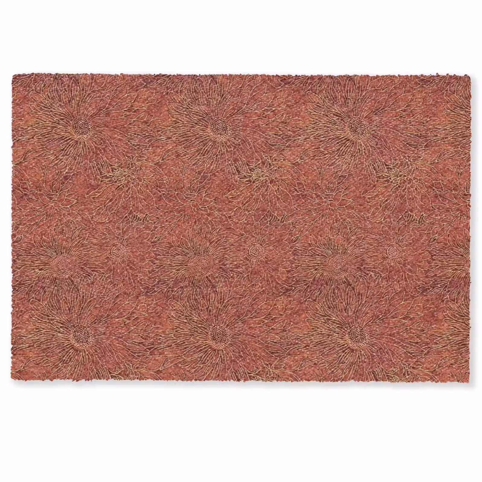 Deurmat - Oosters - Bloemen - Terracotta — 1