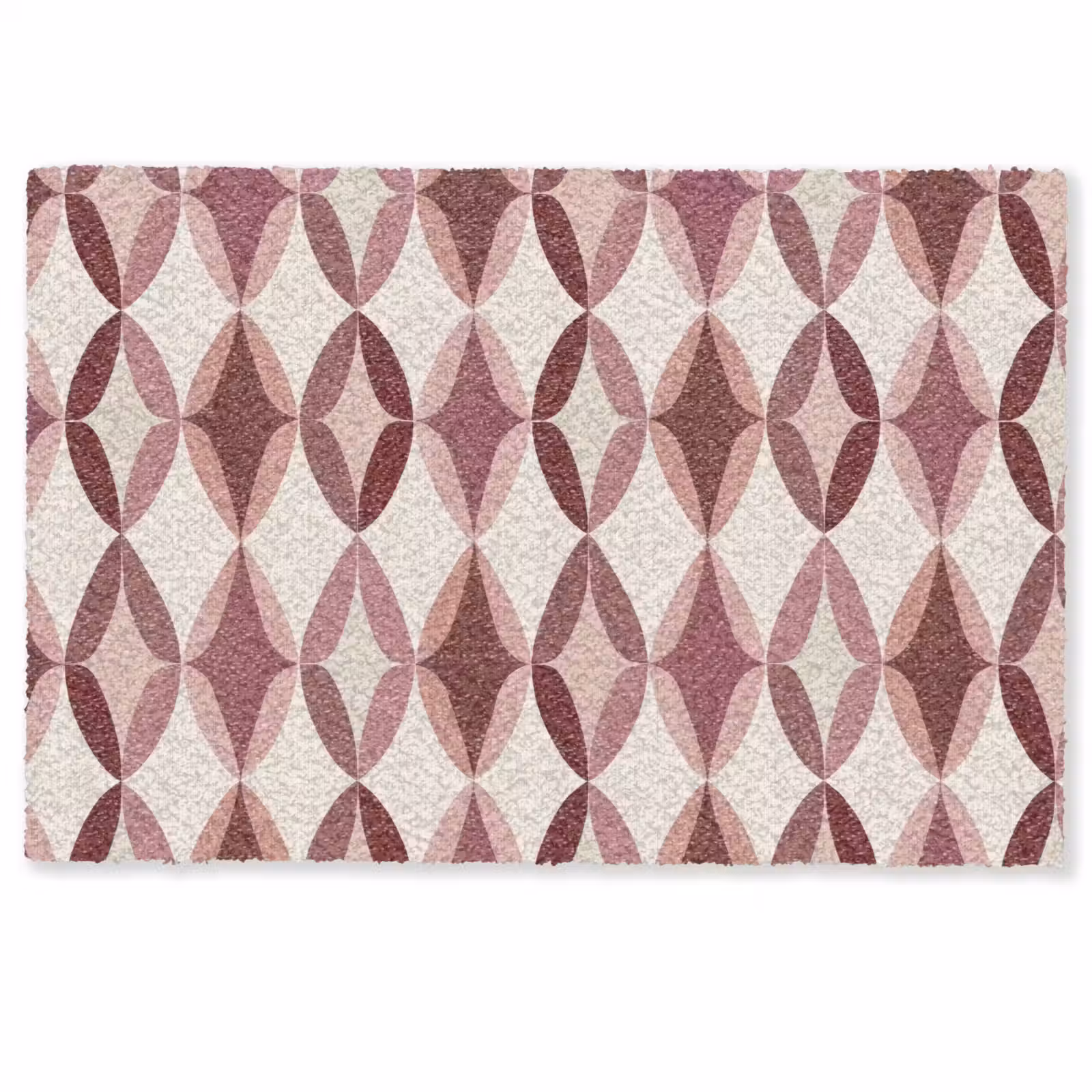 Deurmat - Ovaal - Textuur - Roze — 1