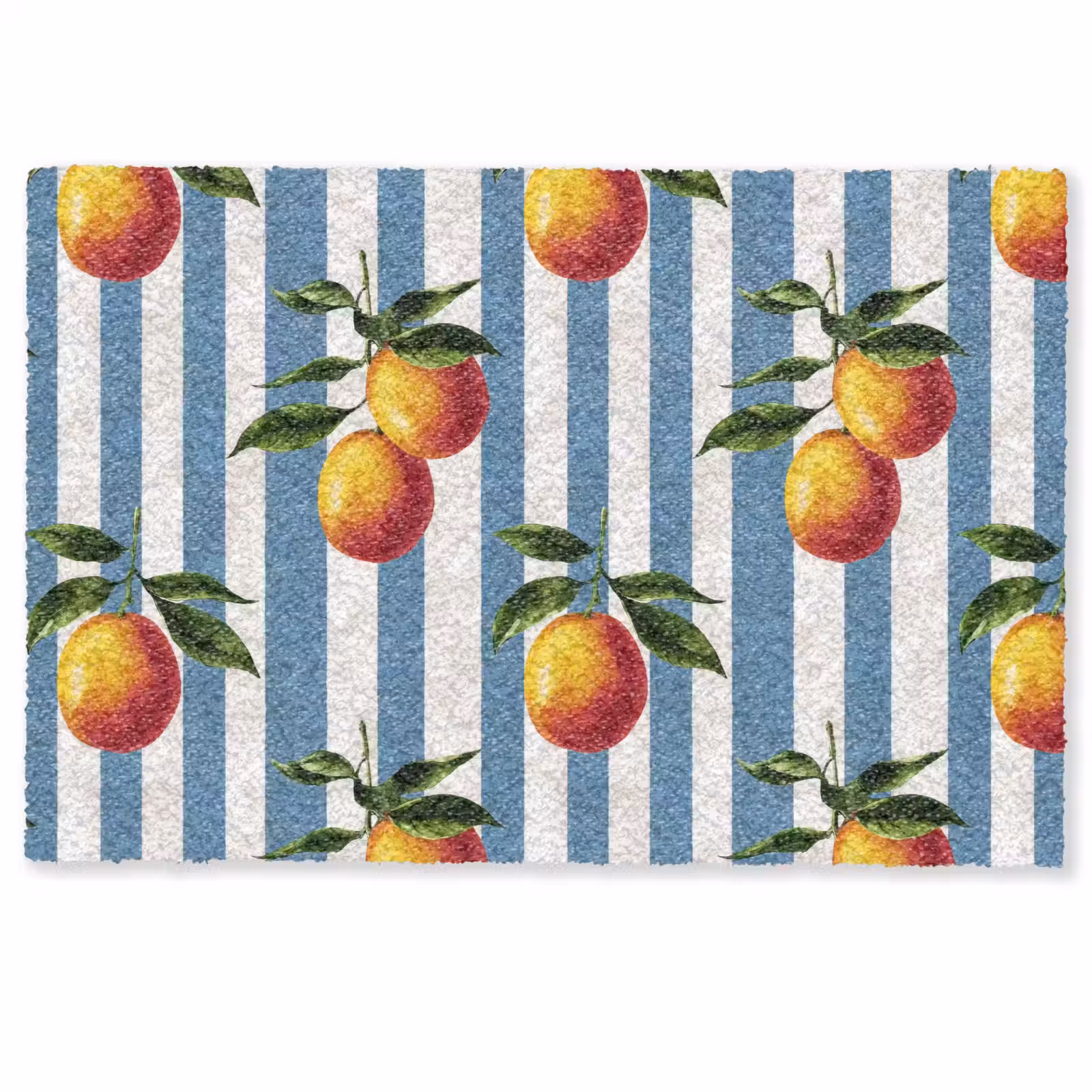 Deurmat - Strepen - Citroen - Blauw — 1
