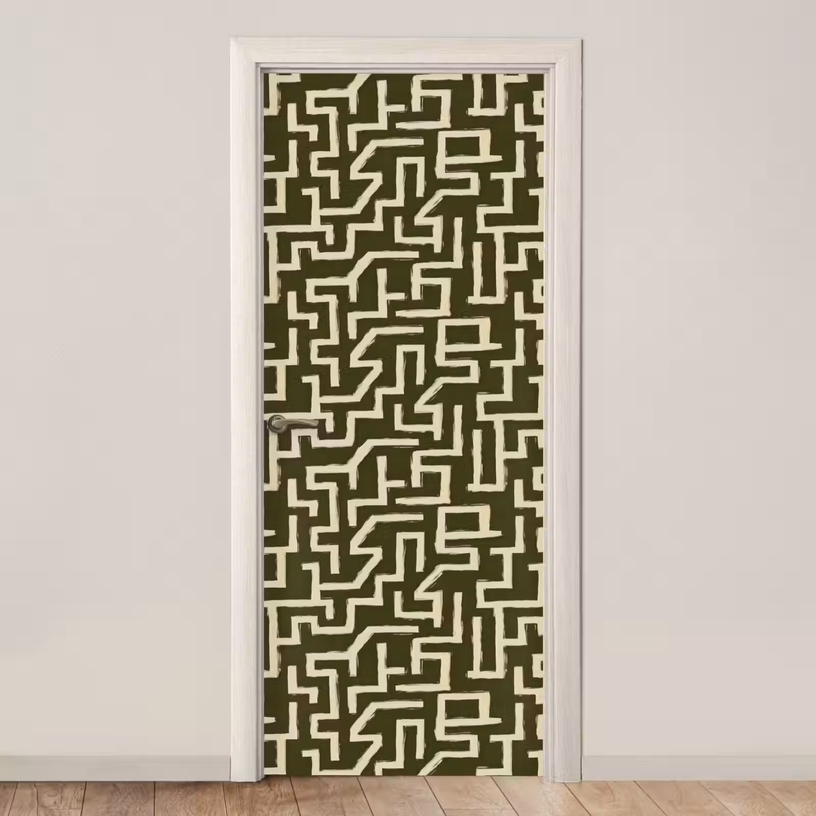 Deursticker - Abstract - Lijnen - Groen — 1