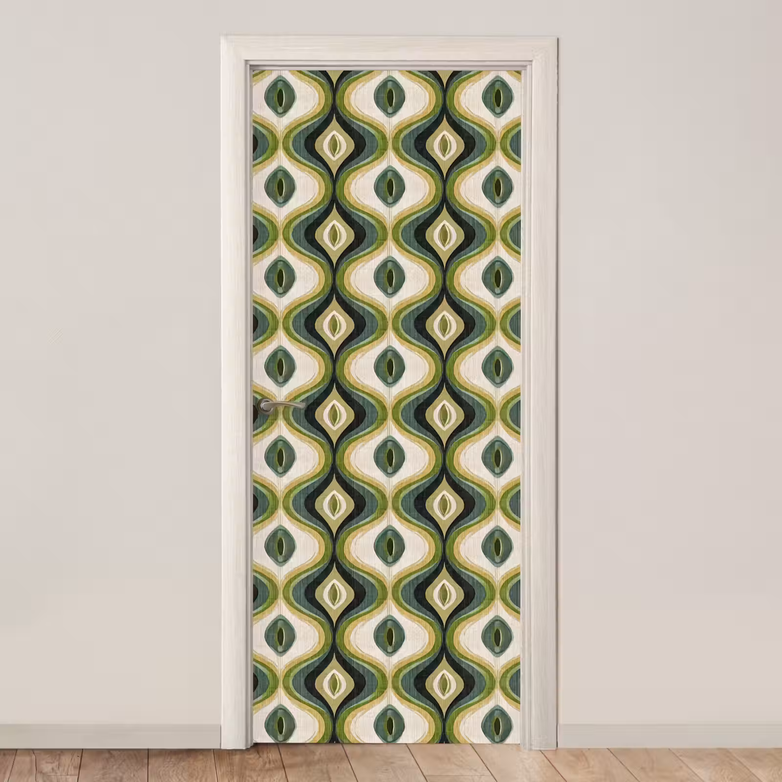 Deursticker - Abstract - Ritmisch - Groen — 1