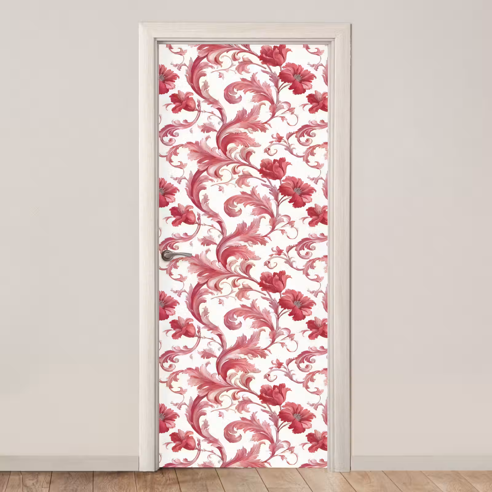 Deursticker - Barok - Patroon - Rood — 1