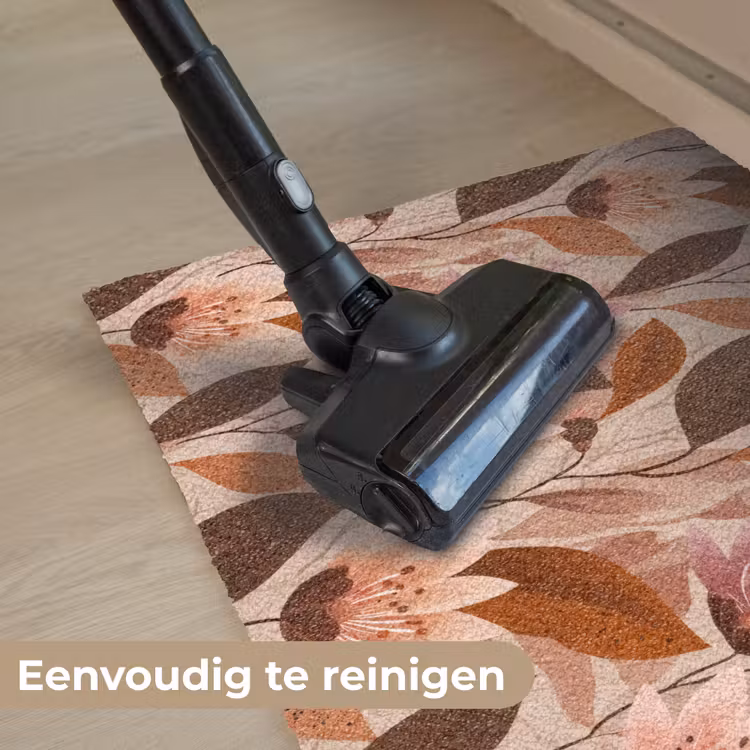 Deurmat - Bloemen - Bladeren - Bruin — 9