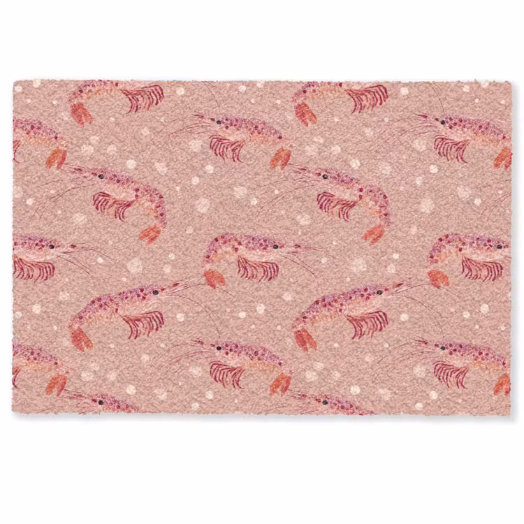 Deurmat - Garnalen - Stippen - Roze — 1