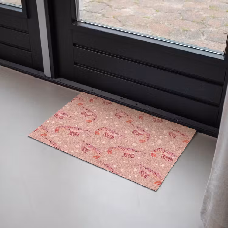 Deurmat - Garnalen - Stippen - Roze — 2