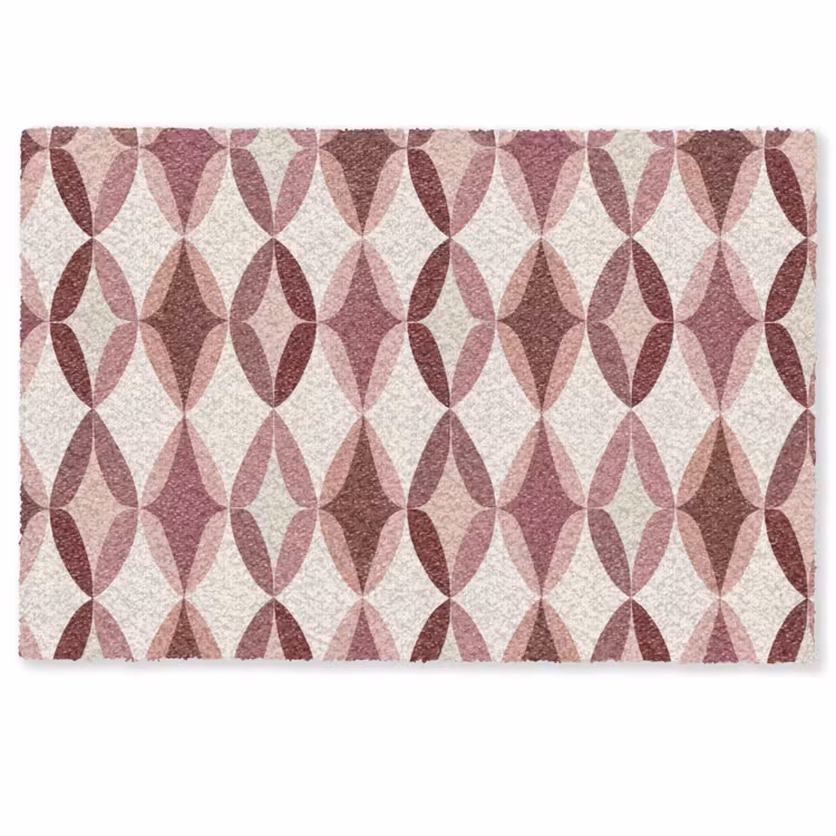Deurmat - Ovaal - Textuur - Roze — 1