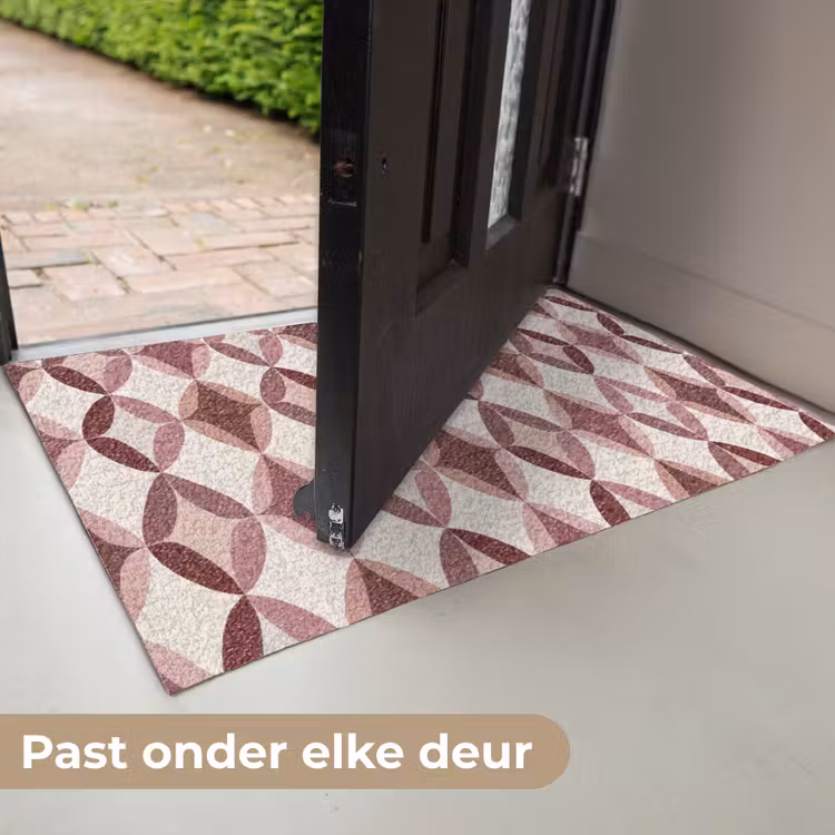 Deurmat - Ovaal - Textuur - Roze — 7