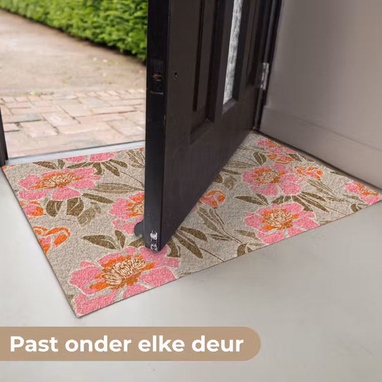 Deurmat - Pioenrozen - Patroon - Roze — 7