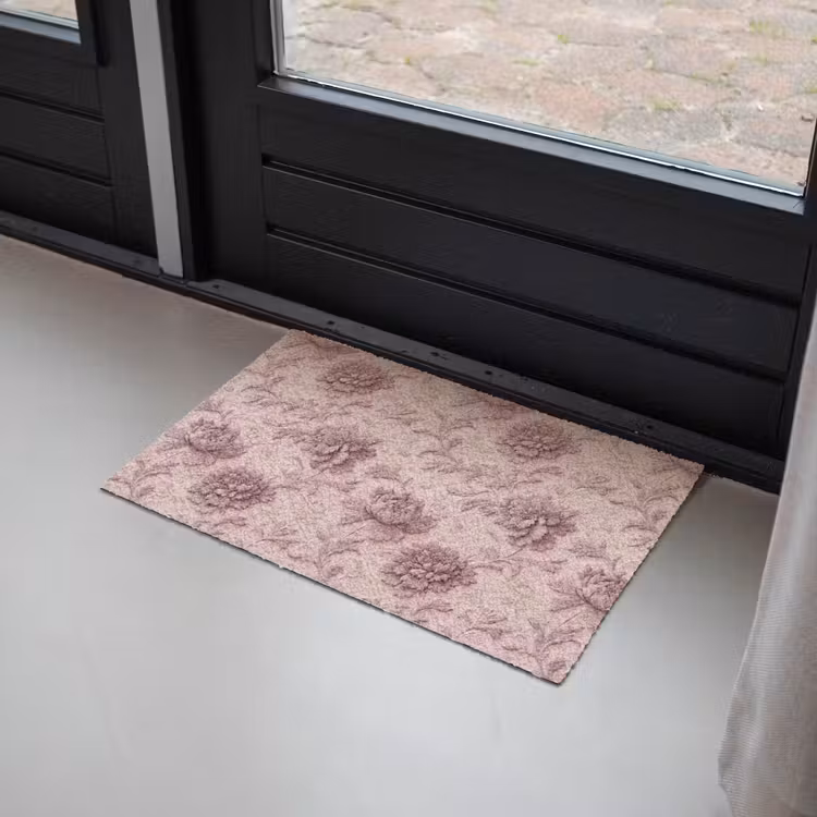 Deurmat - Reliëf - Pioenrozen - Roze — 2