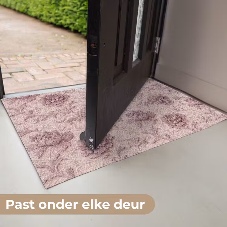 Deurmat - Reliëf - Pioenrozen - Roze — 7
