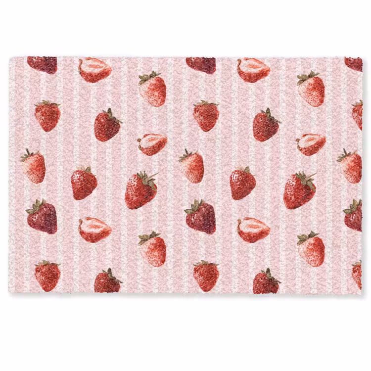 Deurmat - Strepen - Aardbei - Roze — 1