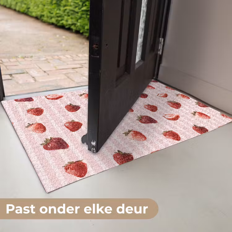 Deurmat - Strepen - Aardbei - Roze — 7