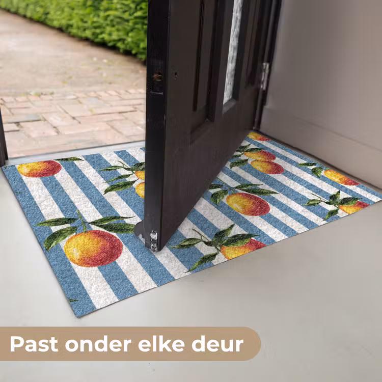 Deurmat - Strepen - Citroen - Blauw — 7