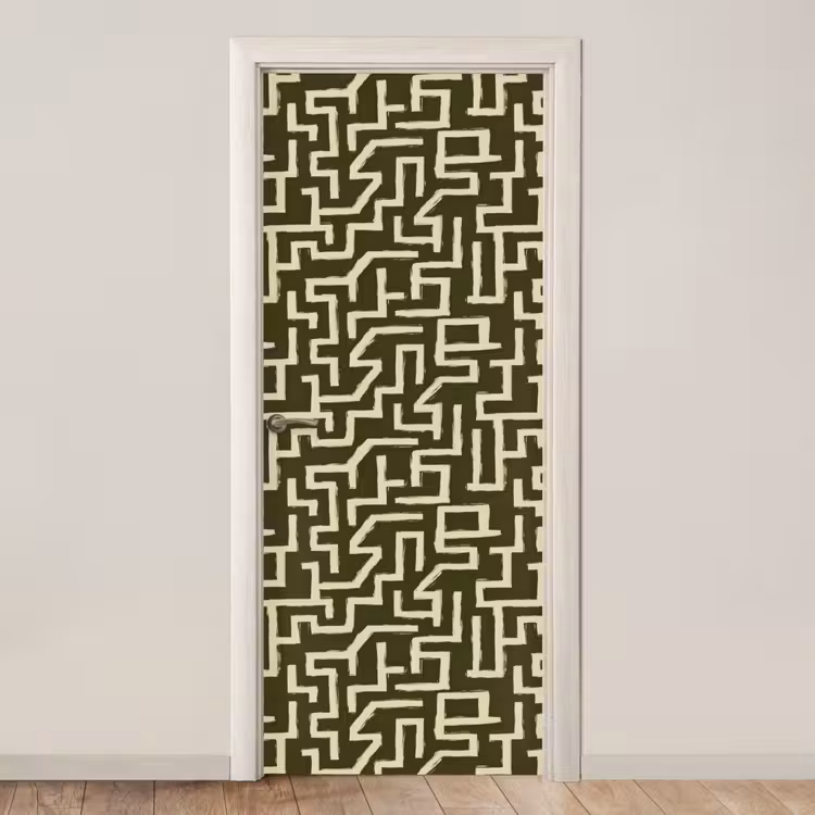 Deursticker - Abstract - Lijnen - Groen — 1
