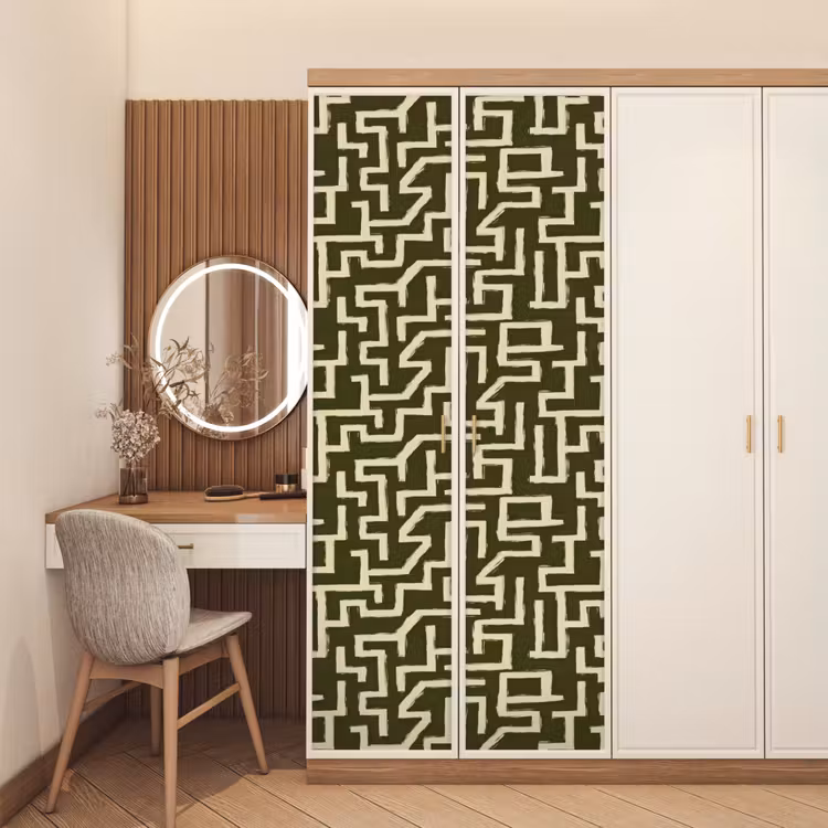Deursticker - Abstract - Lijnen - Groen — 5