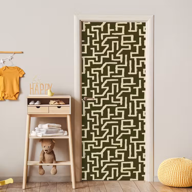 Deursticker - Abstract - Lijnen - Groen — 6