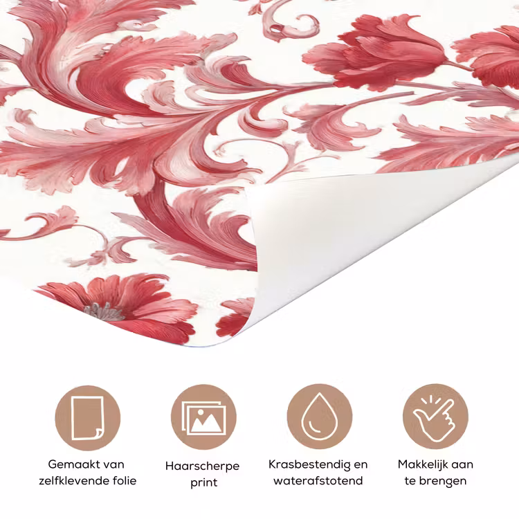 Deursticker - Barok - Patroon - Rood — 3
