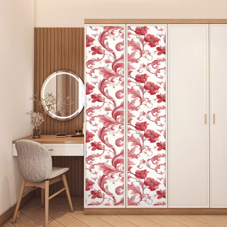 Deursticker - Barok - Patroon - Rood — 5