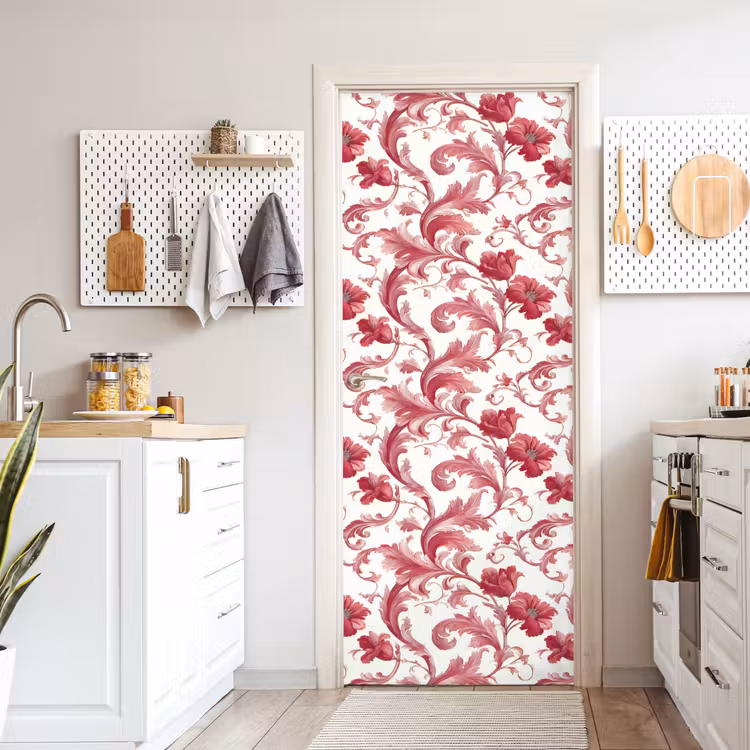 Deursticker - Barok - Patroon - Rood — 7