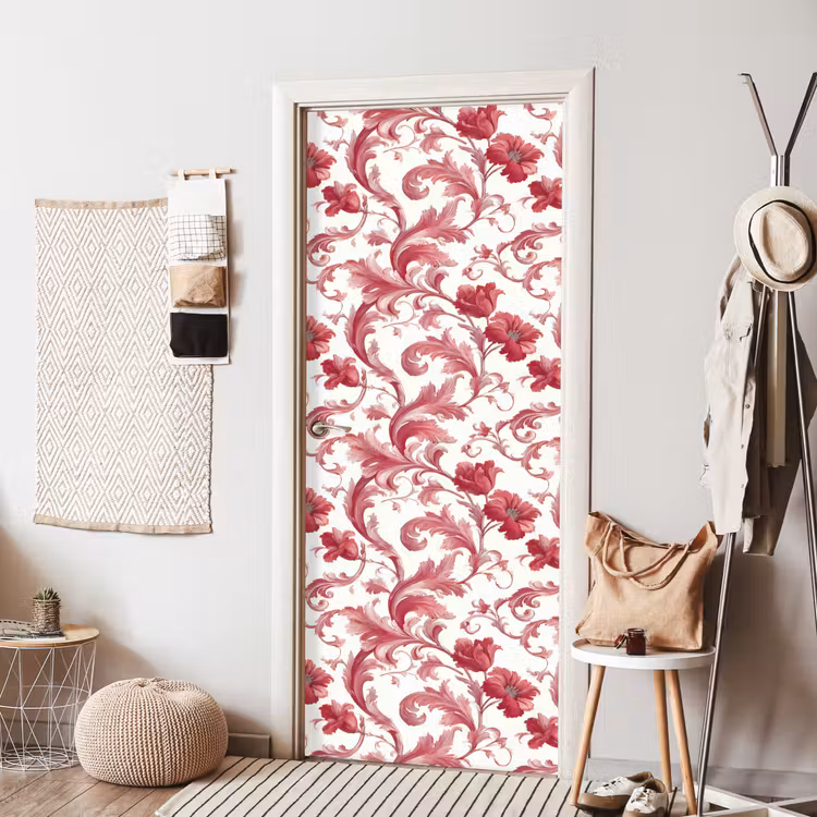 Deursticker - Barok - Patroon - Rood — 8
