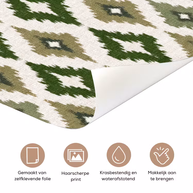 Deursticker - Geografisch - Ruitmotief - Groen — 3