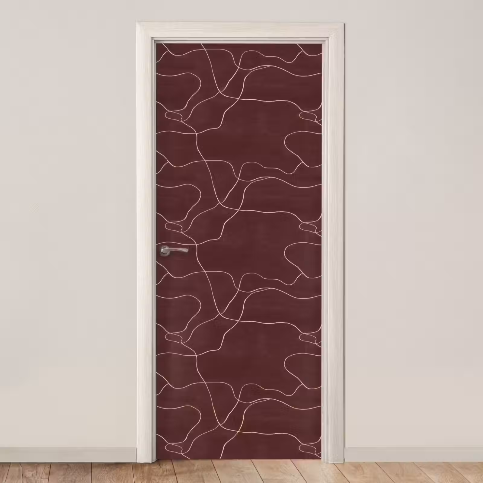 Deursticker - Abstract - Modern - Bruin — 1