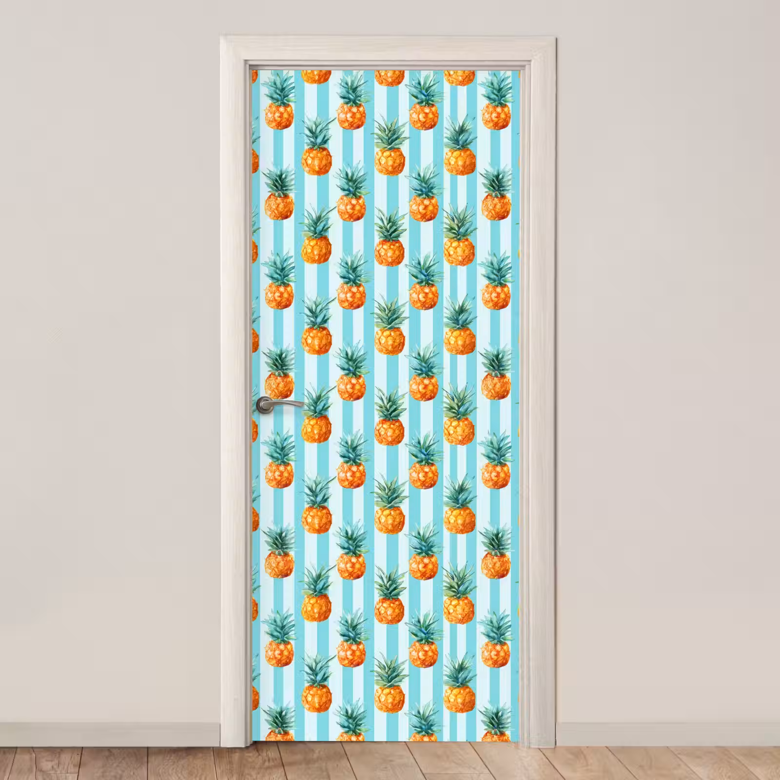 Deursticker - Ananas - Strepen - Groen — 1