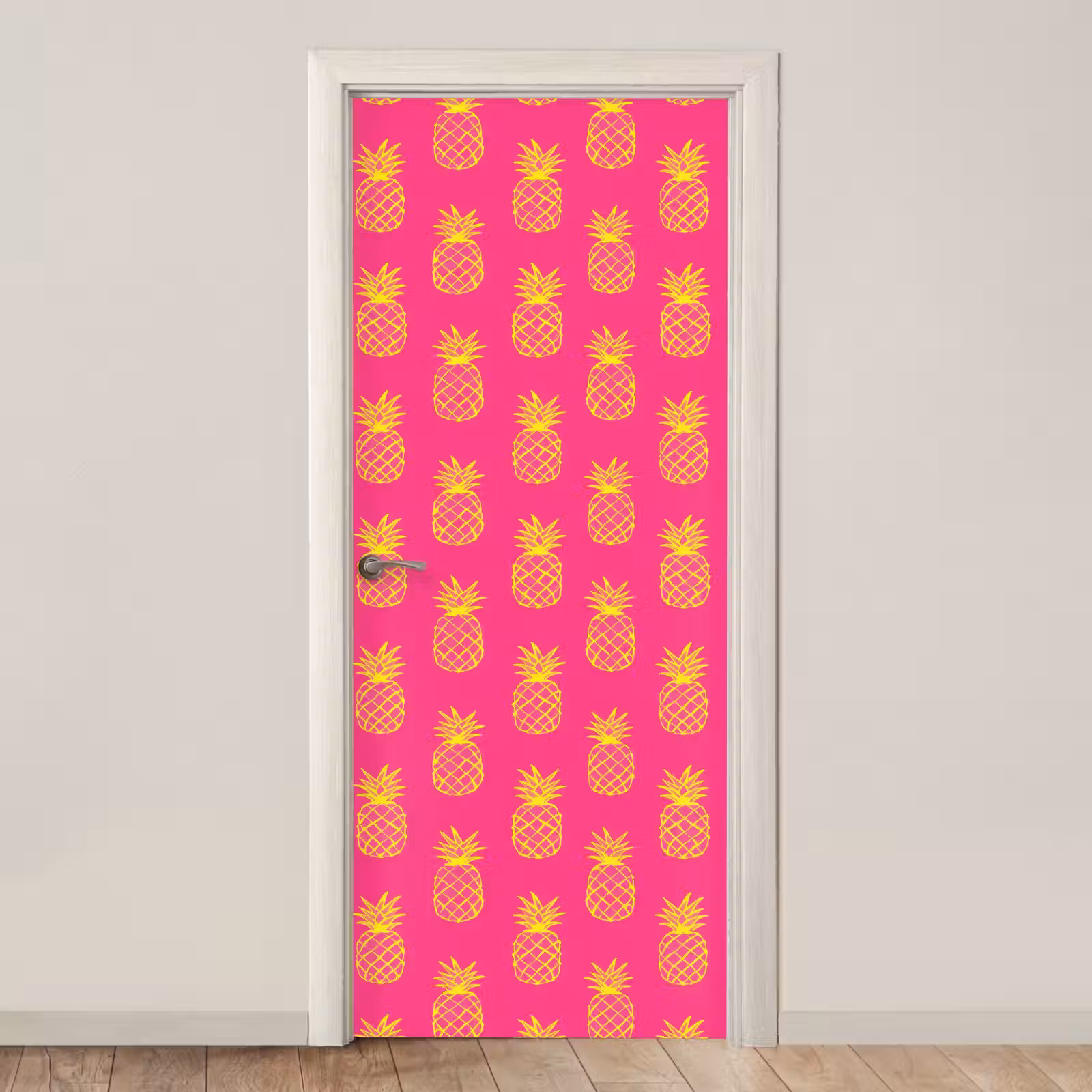 Deursticker - Ananas - Trendy - Roze — 1