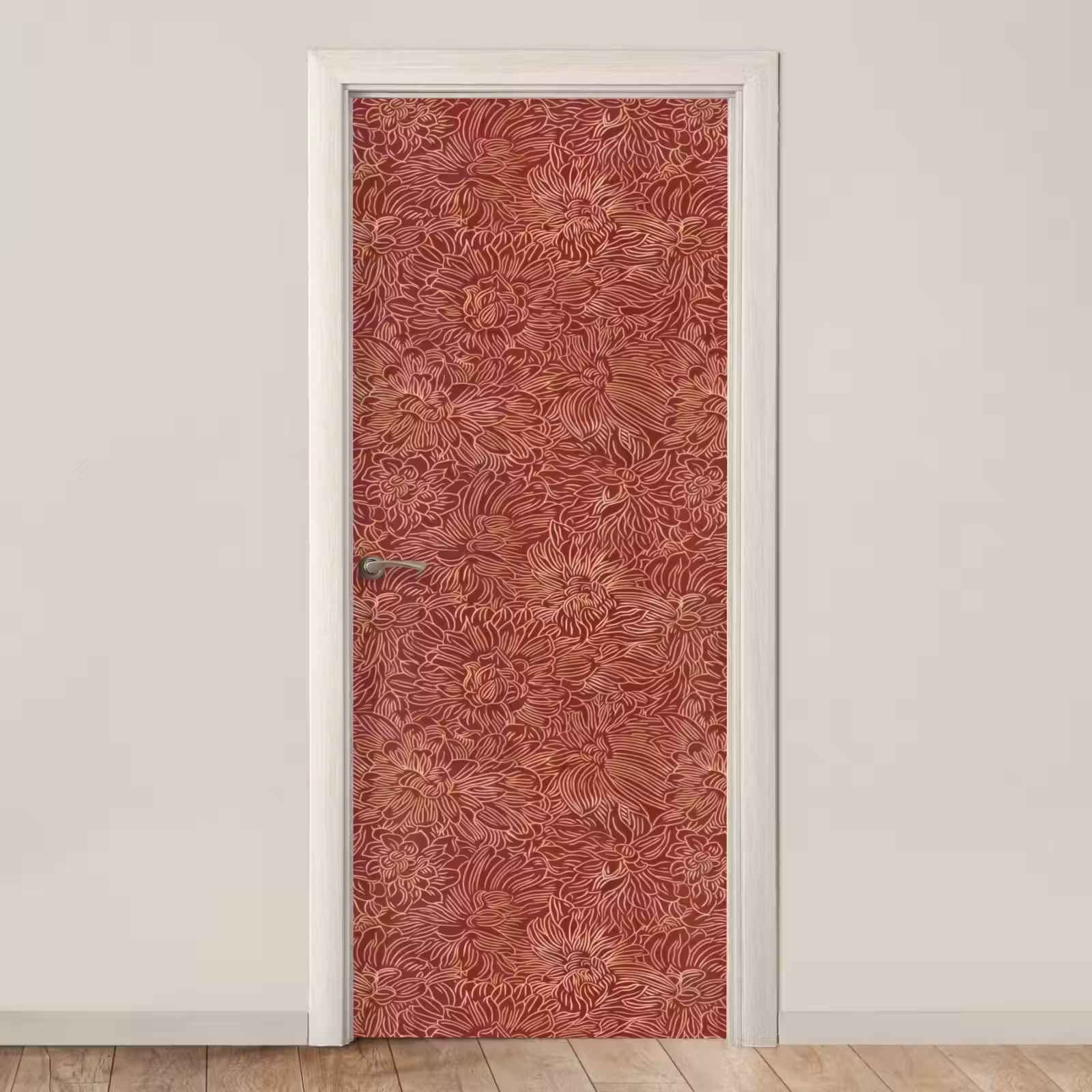 Deursticker - Bloemen - Motief - Rood — 1