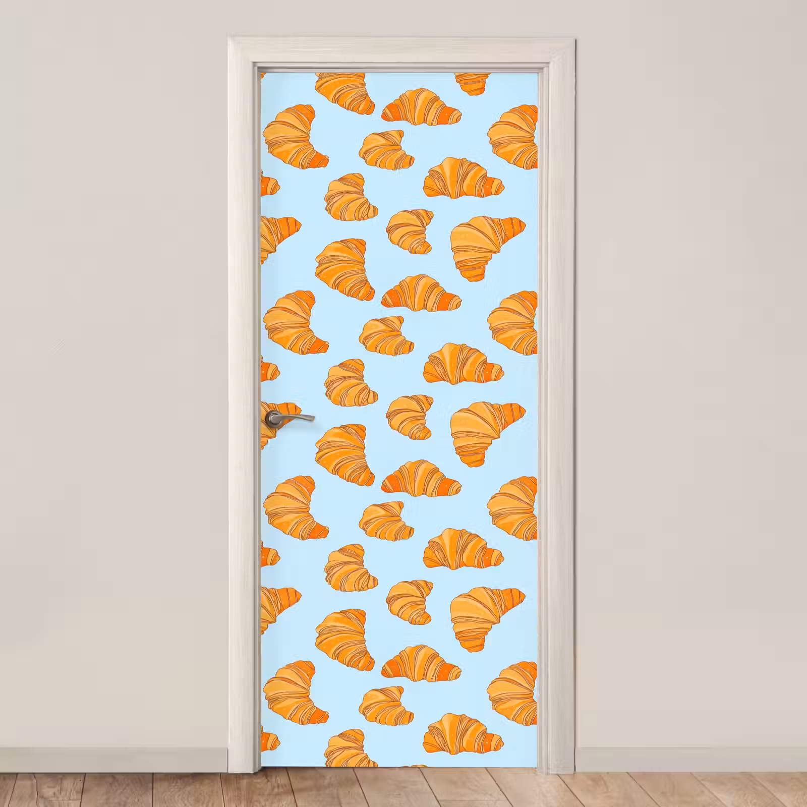 Deursticker - Croissant - Speels - Blauw — 1