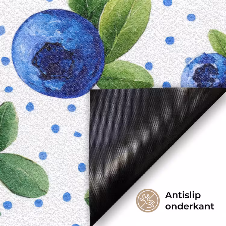 Deurmat - Bessen - Patroon - Blauw — 6
